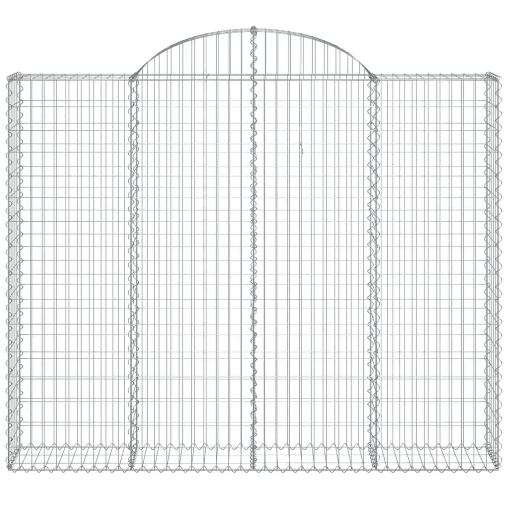 Vidaxl - Panier de gabions arqué 200x30x160/180 cm Fer galvanisé vidaXL 153488 - Image 4