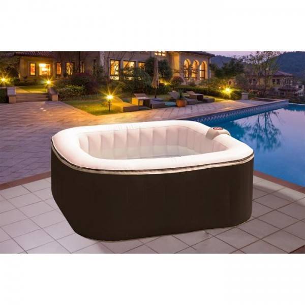 SUNSPA - Spa gonflable SUNSPA - AC01 - 157 x 67 cm - 4 places - Carré (Livré avec filtre, cadenas, tapis de sol et couverture) - Image 2