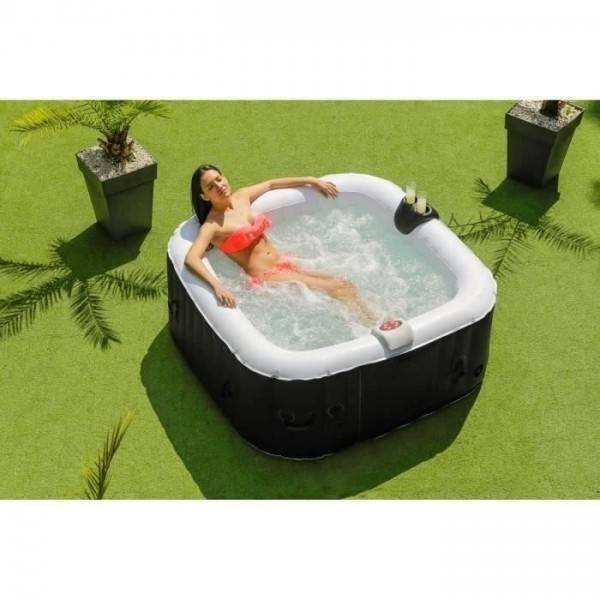 SUNSPA - Spa gonflable SUNSPA - AC01 - 157 x 67 cm - 4 places - Carré (Livré avec filtre, cadenas, tapis de sol et couverture) - Image 3