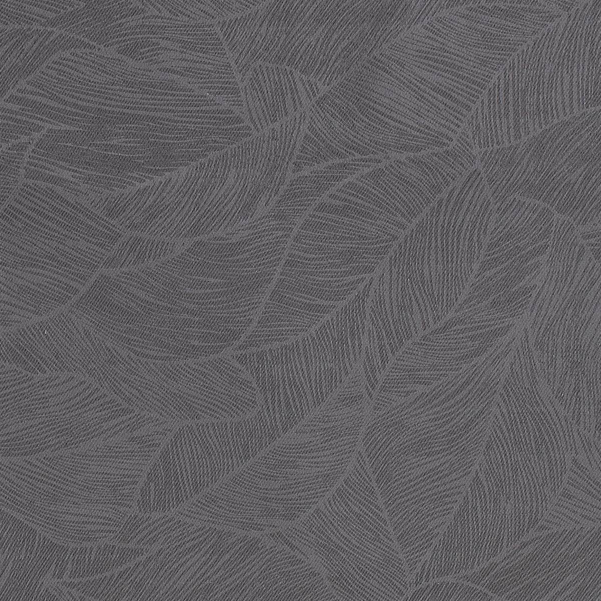 Atmosphera - Lot de 2 Rideaux à  œillets Occultant Gris Foncé Feuille en relief 140 x 260 cm - Image 4