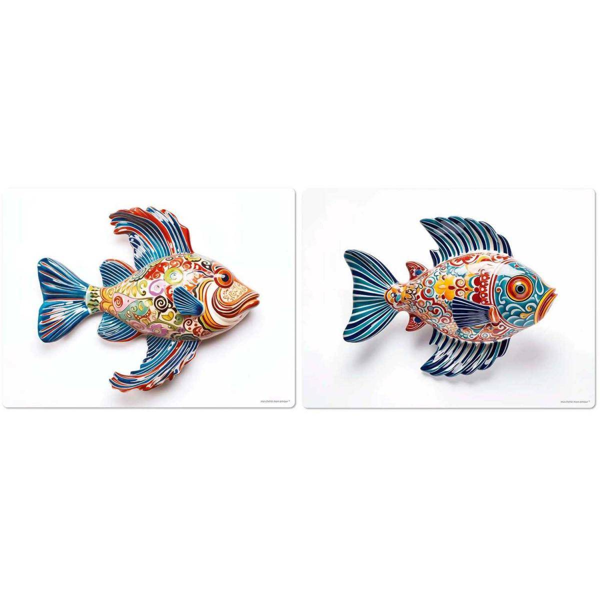 Set de table en vinyle 40 x 30 cm Equateur Lot de 2 sets de table motifs assortis - Image 1