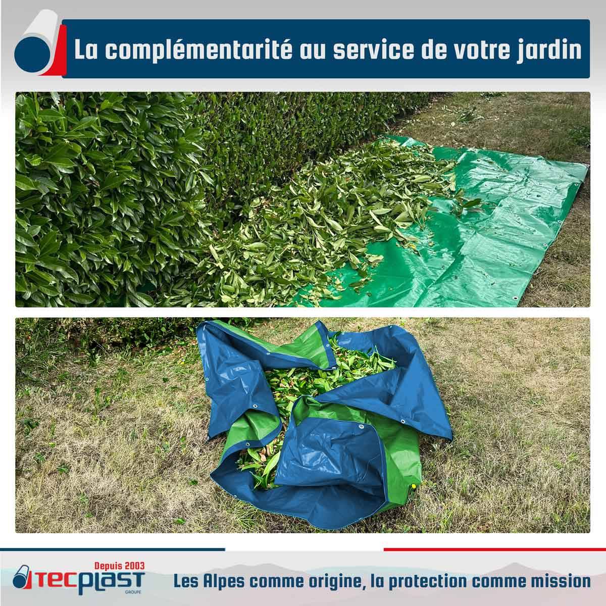 Pack 2 Bâches Jardin - Top Tailles - 3x5m (x1) HQ250JD + 4x5m (x1) SR150JD - Bâches imperméables - PD5JD TECPLAST - Image 2