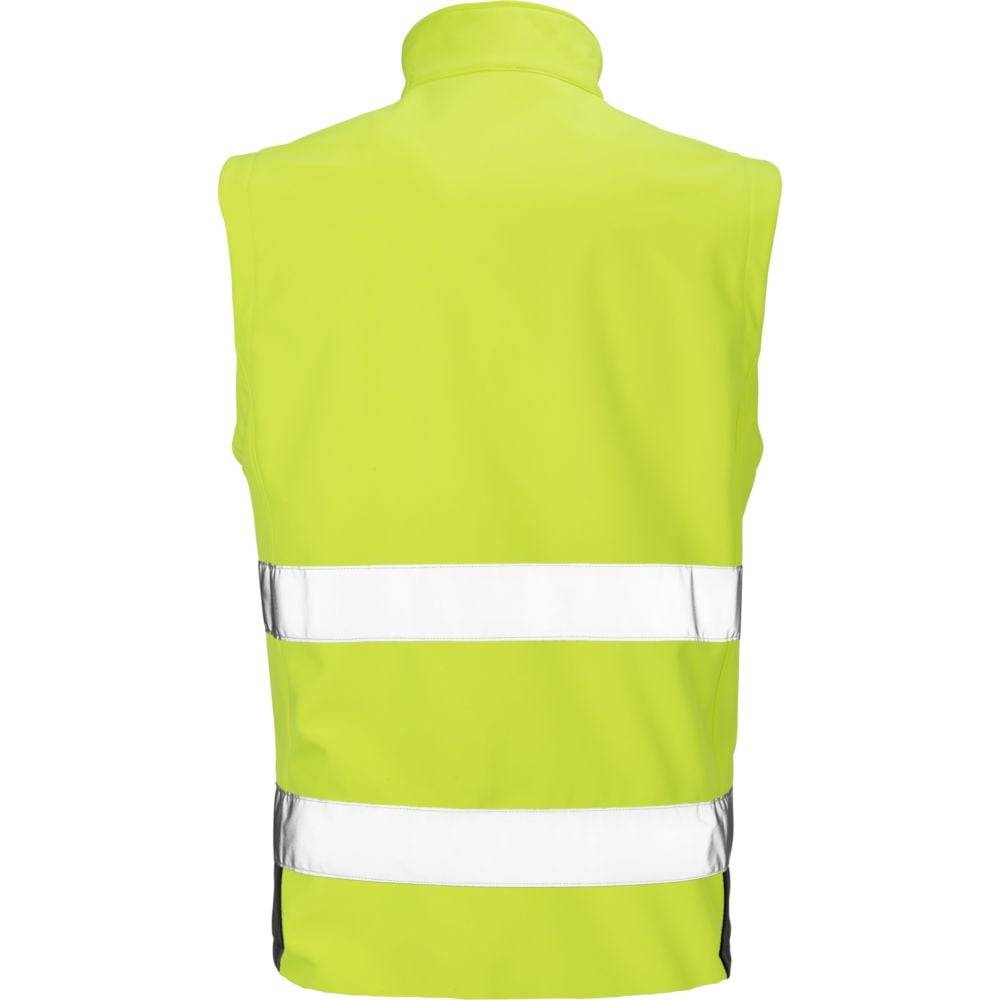 Gilet sans manches haute visibilité Softshell Result HIGH VIZ Jaune / Noir 3XL - Image 2