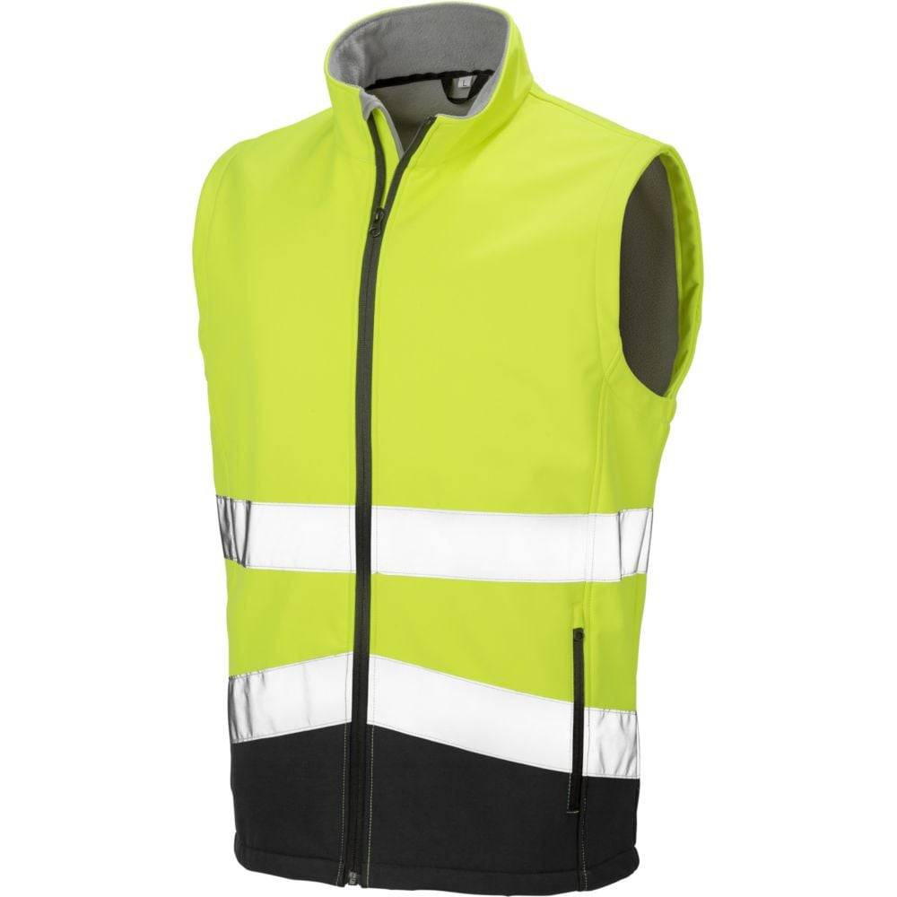 Gilet sans manches haute visibilité Softshell Result HIGH VIZ Jaune / Noir 3XL - Image 1