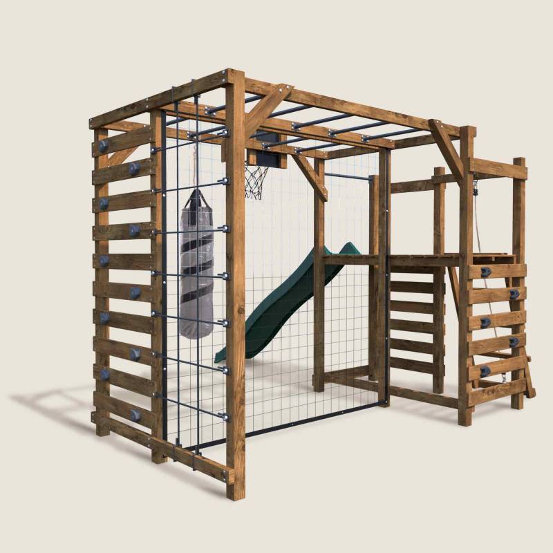 Soulet - Aire de jeux multisport en bois traité avec toboggan ACHILLE - Image 6