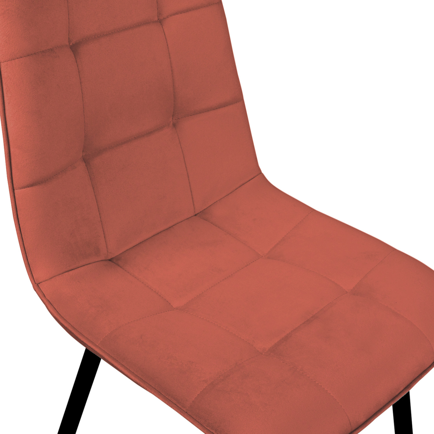 Lot de 6 chaises MILA en velours mix color terracotta x2, gris foncé x2 et beige x2 - Image 6