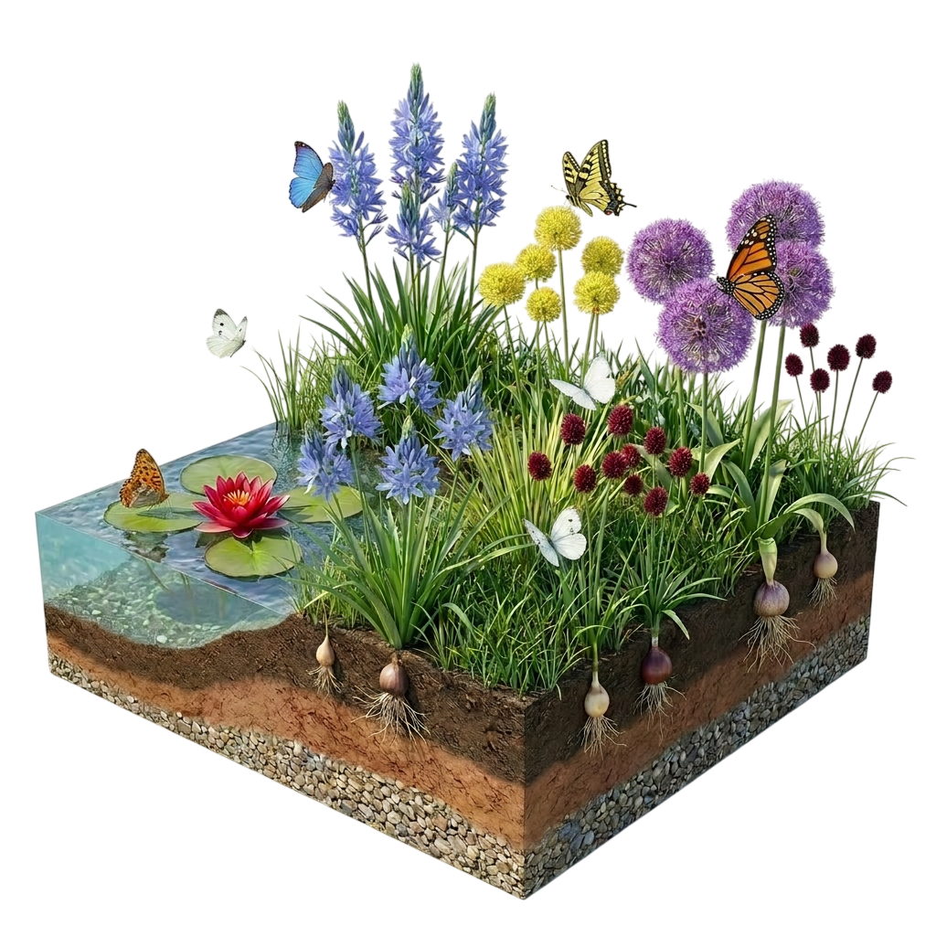 Aqua Bulbs Mélange pour papillons - Bulbes à fleurs pour bord de bassin - Image 1