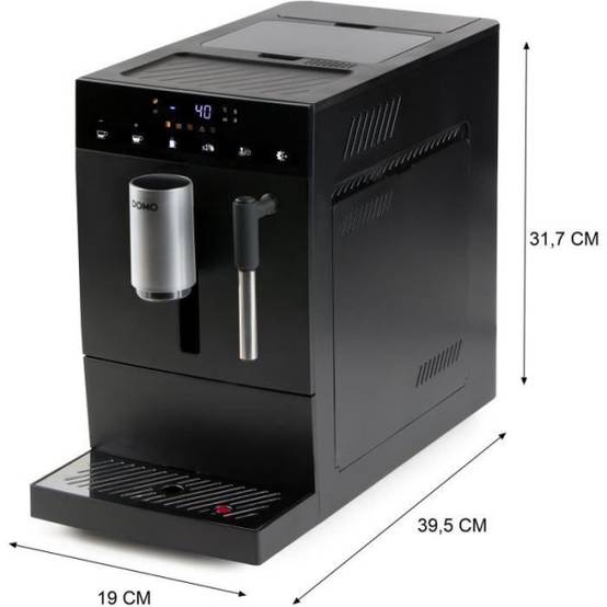 Machine a Cafe a expresso automatique avec broyeur - DOMO - DO1150K - 1350 W - 19 bar - 125 g café - Noir - Image 3
