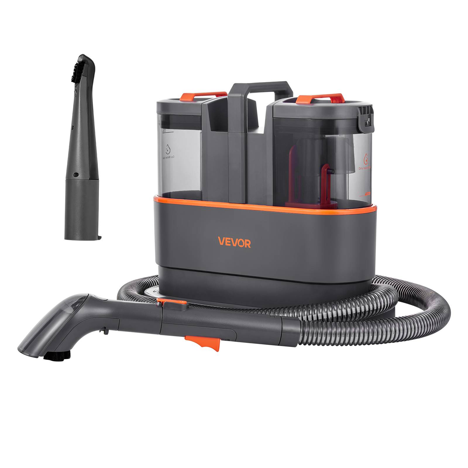 Vevor - VEVOR Shampouineuse portable 11,5 kPa, réservoir 1,5 L propre et 0,8 L sale, pour tapis, canapé et intérieur voiture - Image 1