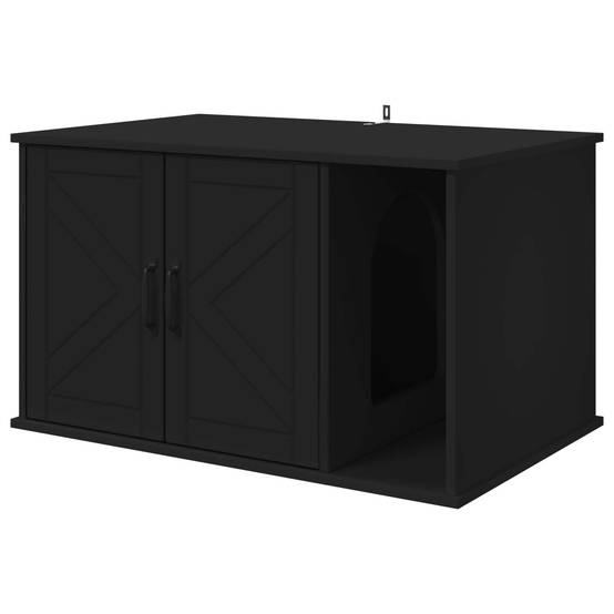 ComfortXL - Maison Chat Noir Bois Ingénierie Niche Design Sobre 85x55cm - ComfortXL Outdoor Living - Image 2