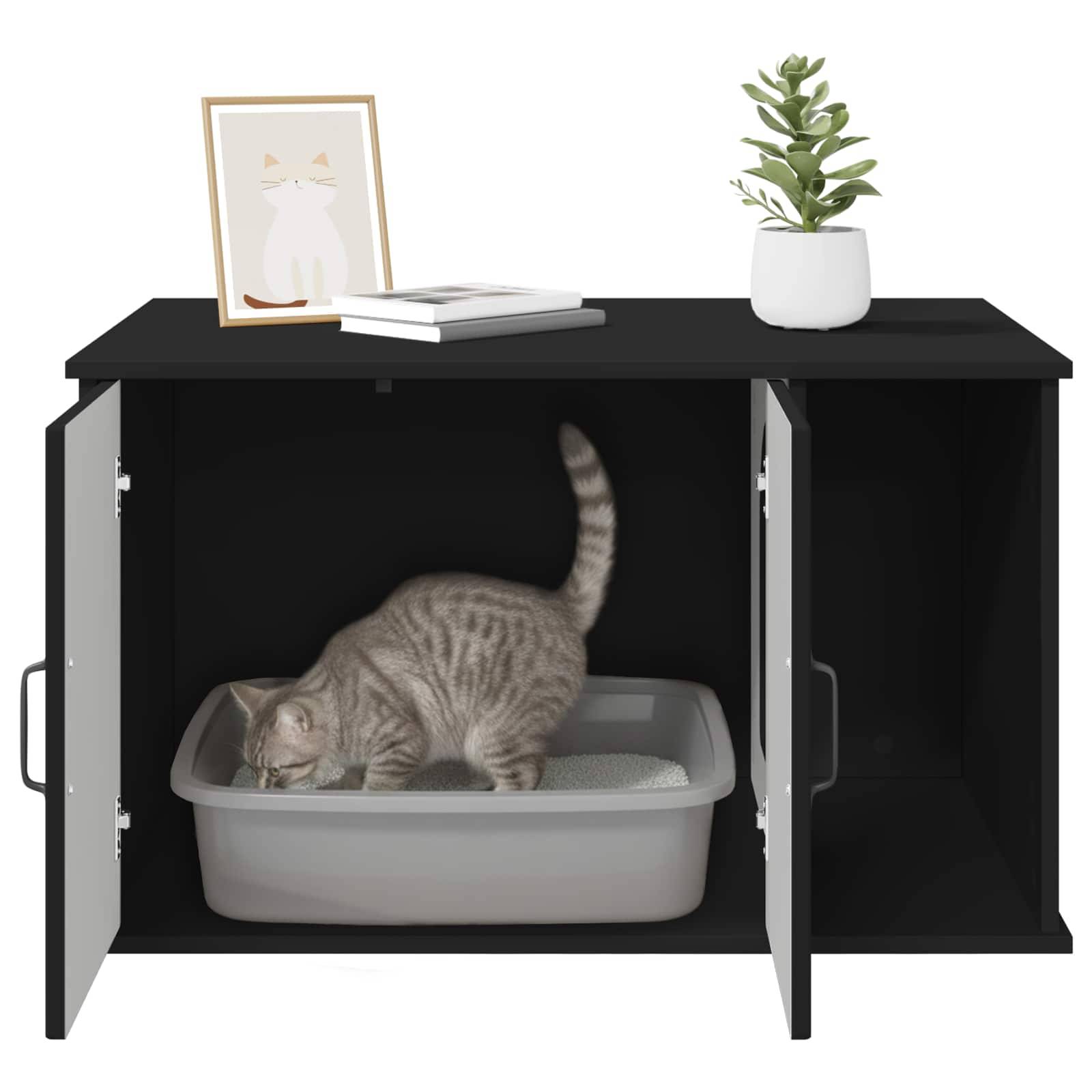 ComfortXL - Maison Chat Noir Bois Ingénierie Niche Design Sobre 85x55cm - ComfortXL Outdoor Living - Image 8