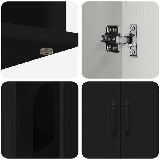 ComfortXL - Maison Chat Noir Bois Ingénierie Niche Design Sobre 85x55cm - ComfortXL Outdoor Living - Image 9