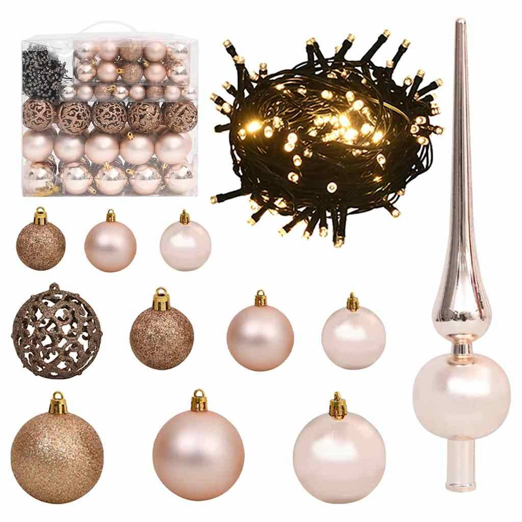ComfortXL - Sapin Artificiel Aspect Enneigé 180cm, Set Complet avec Guirlande LED et Boules – ComfortXL Outdoor Living - Image 6