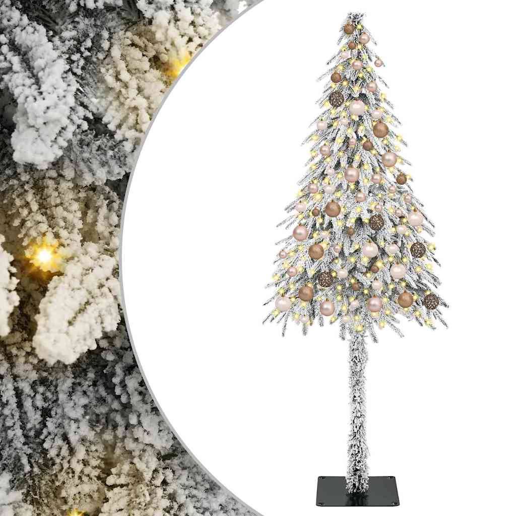 ComfortXL - Sapin Artificiel Aspect Enneigé 180cm, Set Complet avec Guirlande LED et Boules – ComfortXL Outdoor Living - Image 2