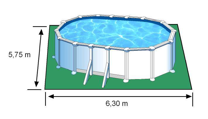 Gre Pools - Piscine ovale acier 6,34m x 3,99m x H: 1,32m - Filtration à sable - Renforts apparents Gre Pools - Image 10