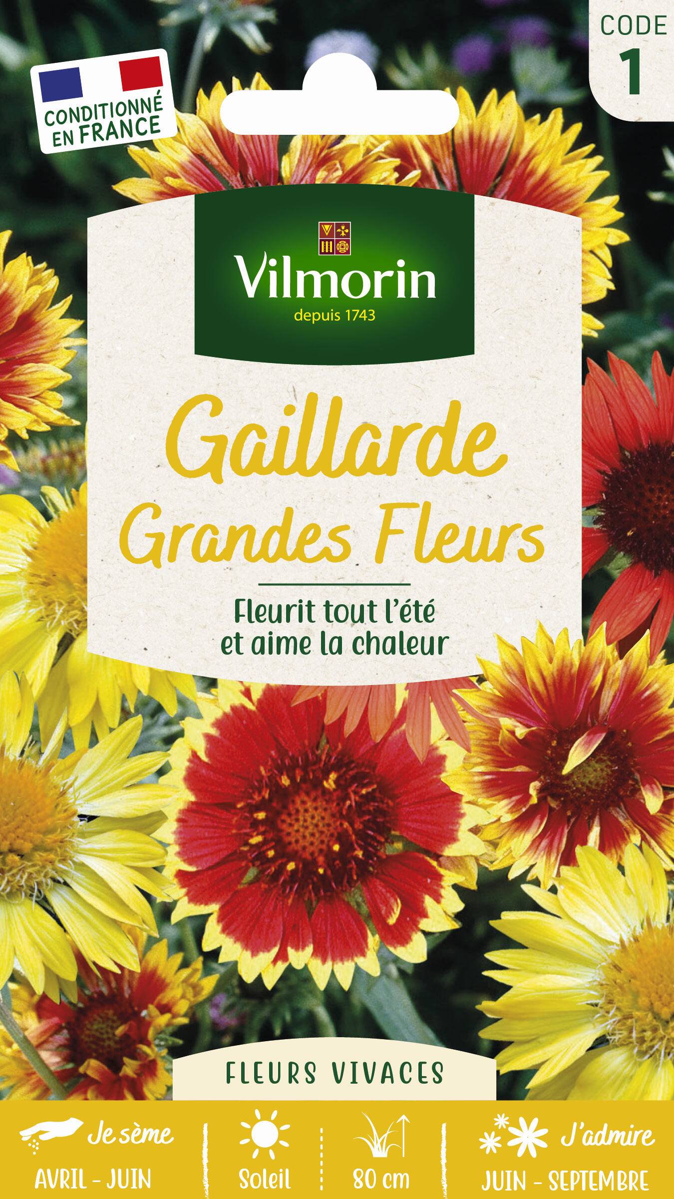 Vilmorin - Graines de Gaillarde Grandes Fleurs