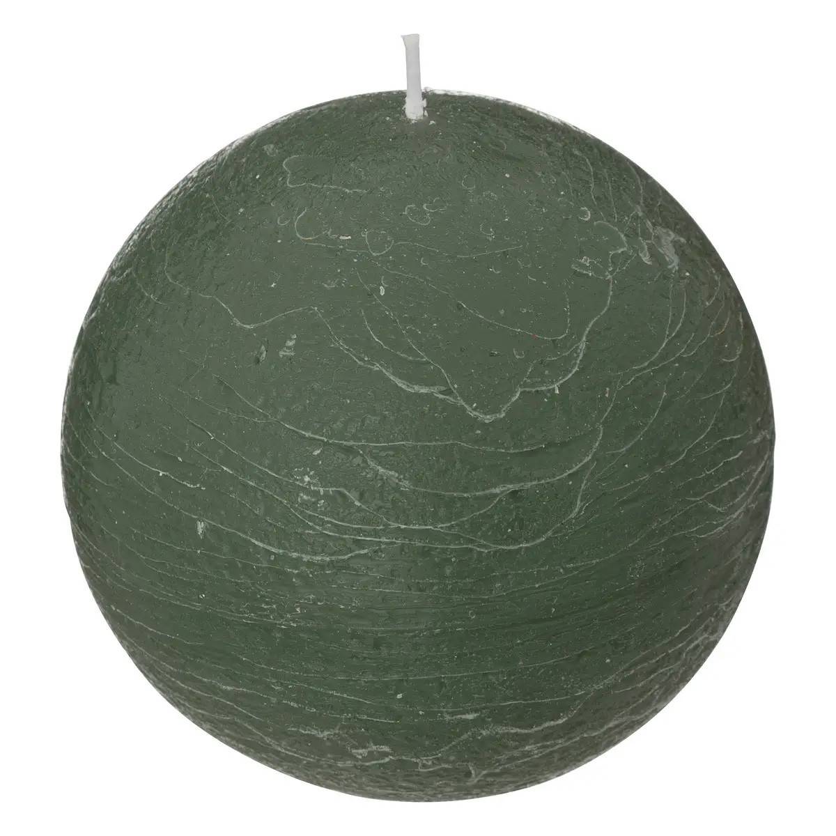 Bougie Boule "Rustic" 10cm Vert Eucalyptus