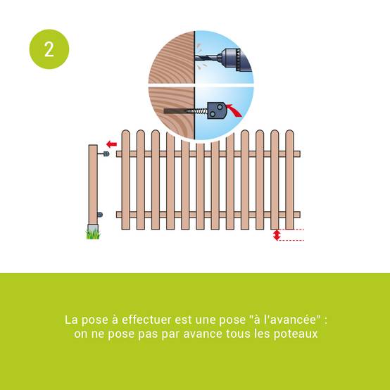 Kit barrière en bois Coquelicot H 60 cm à fixer - Cémonjardin - Image 6