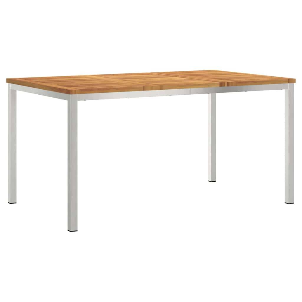 Ensemble repas extérieur 7 pcs Bois d'Acacia Massif Marron 150 x 90 x 75 cm - PANGIVO - Image 5