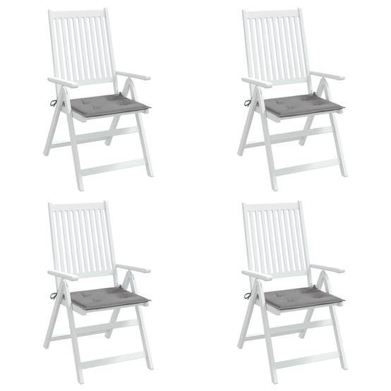 Coussins de chaise de jardin tissu oxford gris 50 x 50 x 4 cm - PANGIVO - Image 4