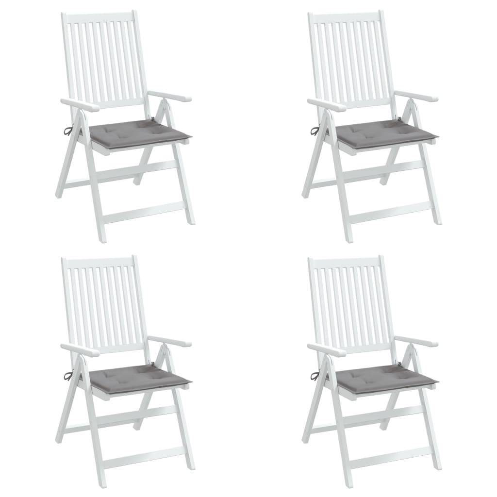 Coussins de chaise de jardin tissu oxford gris 50 x 50 x 4 cm - PANGIVO - Image 4
