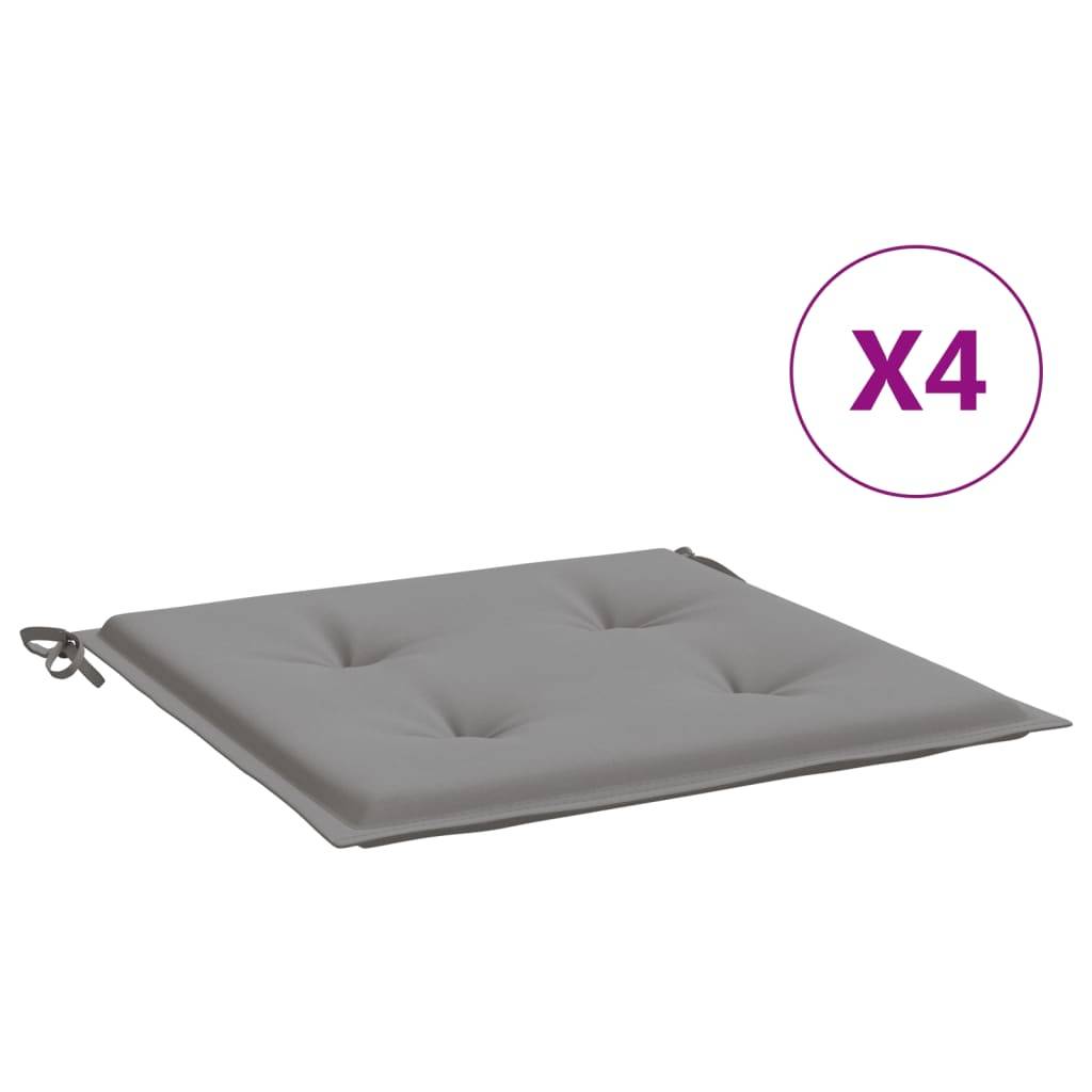 Coussins de chaise de jardin tissu oxford gris 50 x 50 x 4 cm - PANGIVO - Image 2