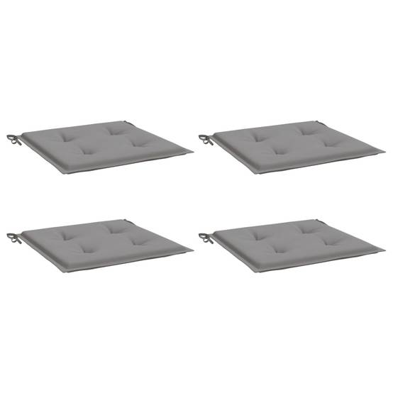 Coussins de chaise de jardin tissu oxford gris 50 x 50 x 4 cm - PANGIVO - Image 3