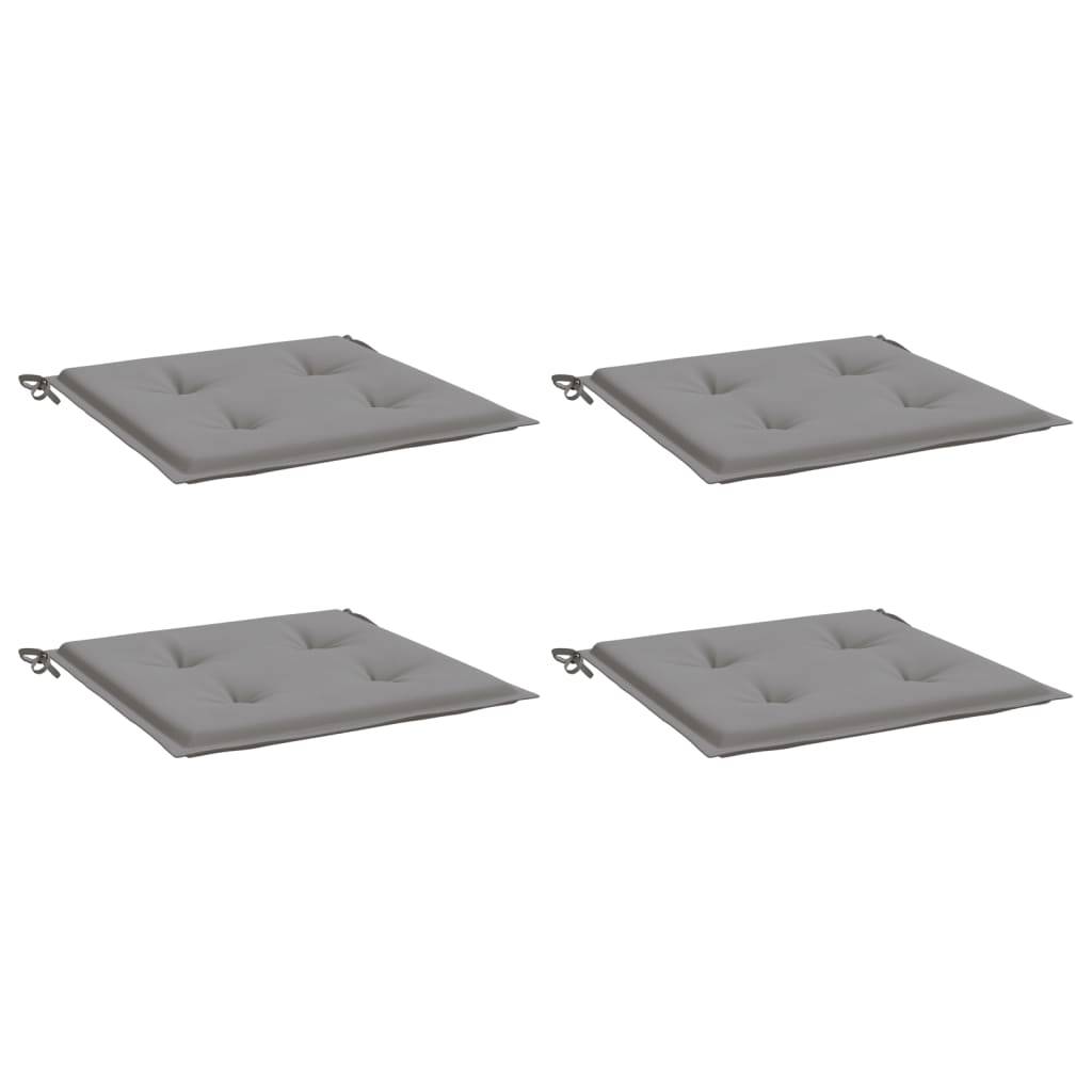 Coussins de chaise de jardin tissu oxford gris 50 x 50 x 4 cm - PANGIVO - Image 3