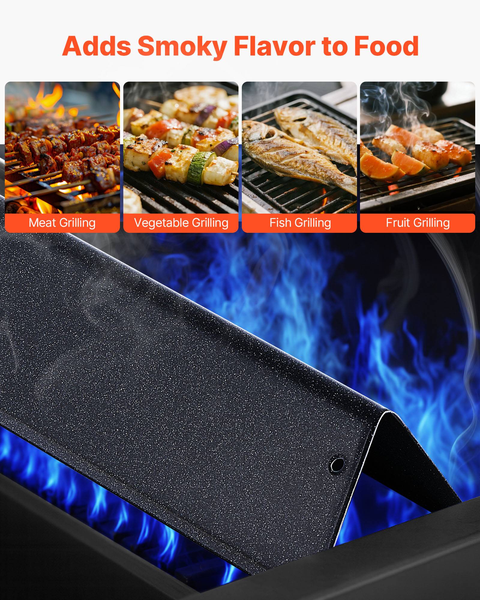 Vevor - VEVOR Barre Cache-brûleur Barbecue 3PCs 39 cm pour Weber Spirit I II Série 200 - Image 7