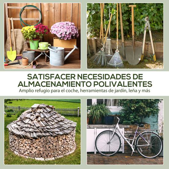 Tente de jardin extérieure de 2,4 x 2 x 2 m, abri de jardin avec 2 portes zippées, imperméable, résistante aux UV, verte - Image 8