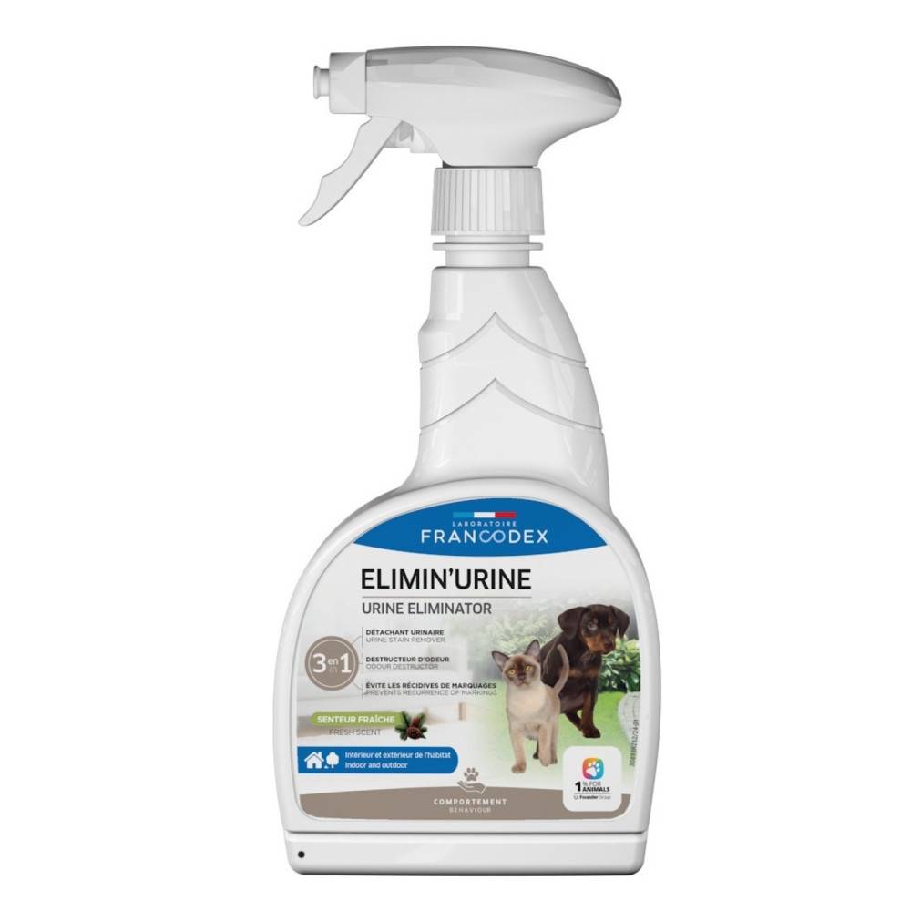 Francodex - Élimine urine Intérieur, extérieur de l'habitat senteur pin des landes 750 ml chat et chien - Image 1
