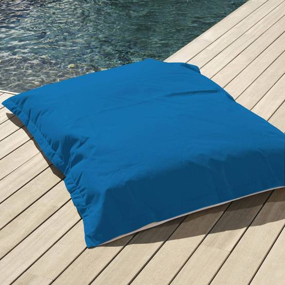 Pouf Géant XXL Déhoussable, Flottant pour Piscine, Bleu Pétrole - Déco arts - Image 2