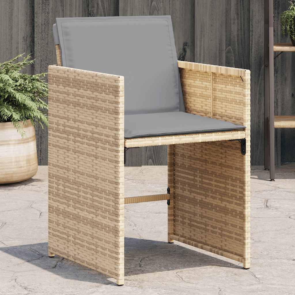 Prolenta Premium - Chaises de jardin rotin beige  50,5 x 54 x 79 cm  - Prolenta premium p397.4 - Image 2