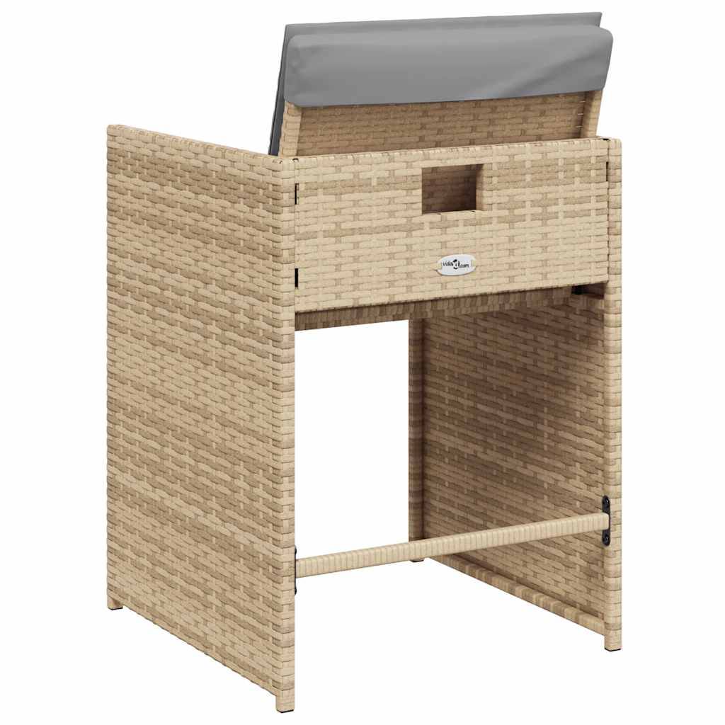 Prolenta Premium - Chaises de jardin rotin beige  50,5 x 54 x 79 cm  - Prolenta premium p397.4 - Image 7