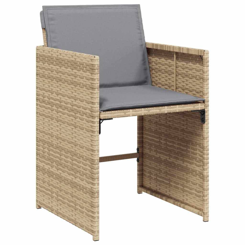 Prolenta Premium - Chaises de jardin rotin beige 50,5 x 54 x 79 cm - Prolenta premium p397.4 - Image 4