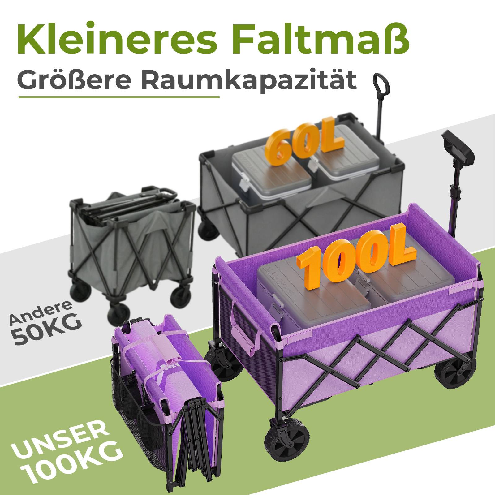ComfortXL - Chariot pliable pour chien tissu et métal jardin camping transport 74 x 46 x 66,5 cm violet - ComfortXL Outdoor Living - Image 3