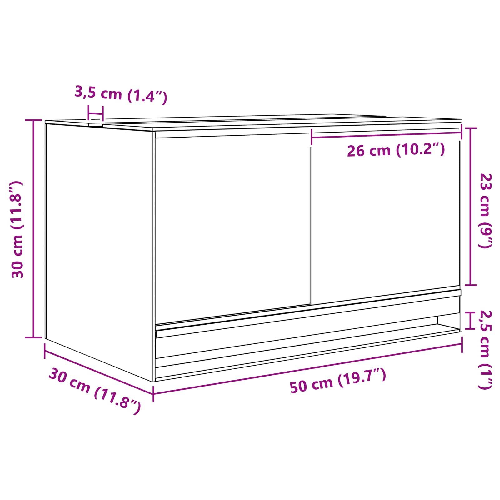 Vidaxl - Terrarium avec stockage Transparent 50 x 30 x 30 cm Verre vidaXL 42020390 - Image 3