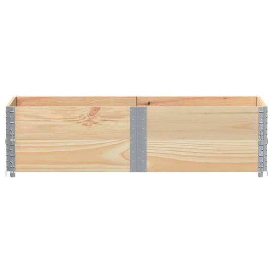 Carré Potager Bois de Pin Massif Jardin Balcon Modulable et Empilable 150x50x41 cm Bois Naturel - ComfortXL Outdoor Living - Image 3