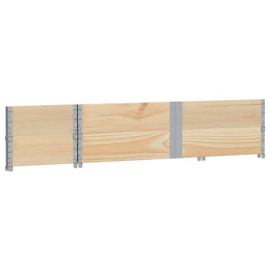 Carré Potager Bois de Pin Massif Jardin Balcon Modulable et Empilable 150x50x41 cm Bois Naturel - ComfortXL Outdoor Living - Image 6