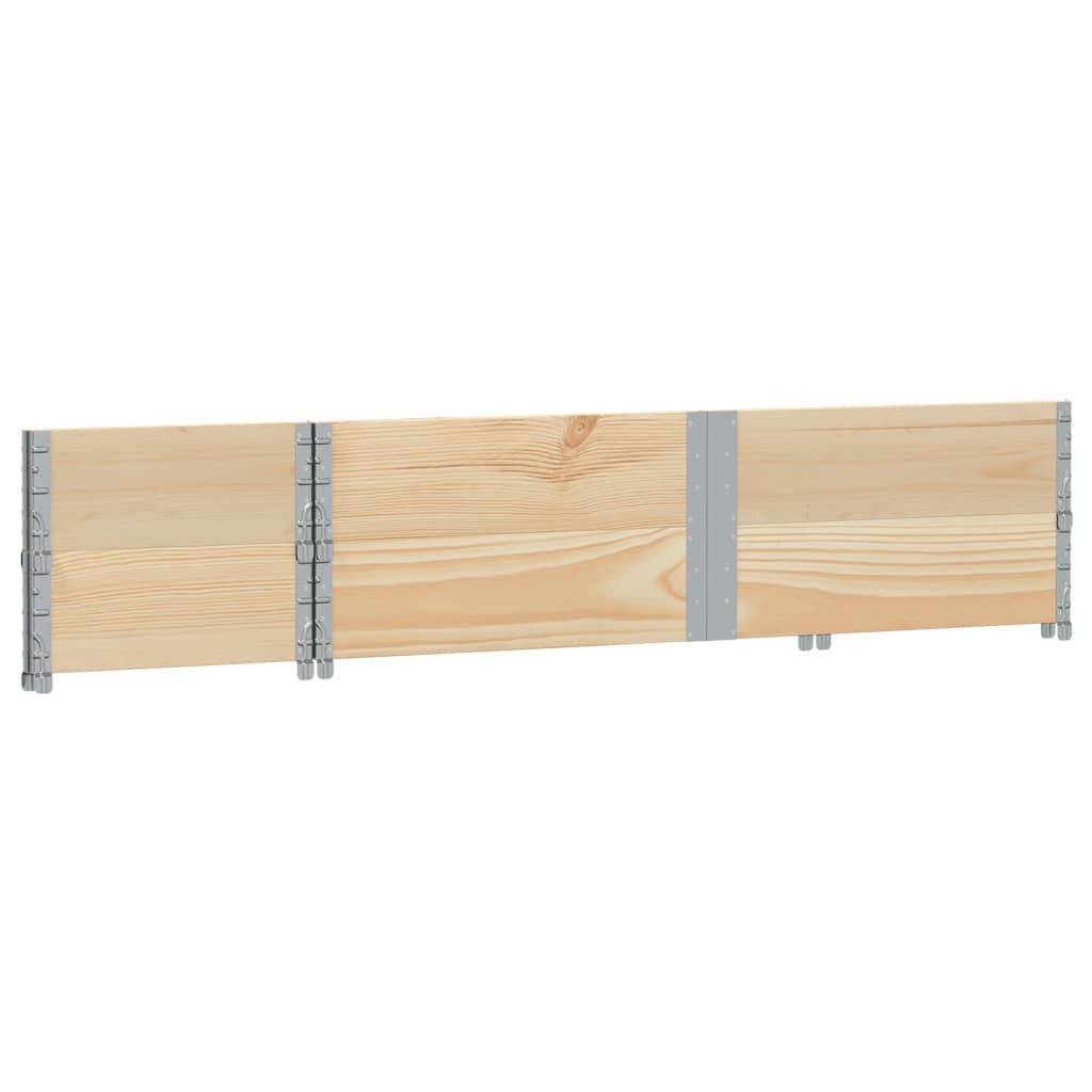 Carré Potager Bois de Pin Massif Jardin Balcon Modulable et Empilable 150x50x41 cm Bois Naturel - ComfortXL Outdoor Living - Image 6