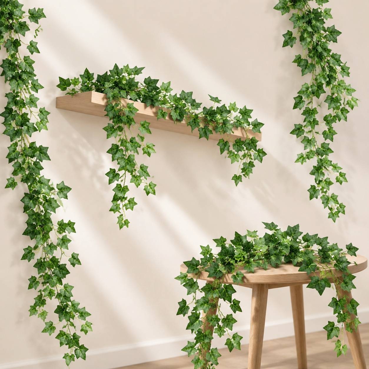 Lot de 4 Guirlandes de Lierre Artificiel 2m Décoration Intérieur Extérieur - Image 5
