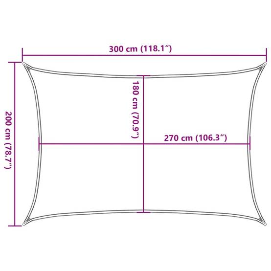 Voile d'ombrage - Voile solaire 160 g/m² rectangulaire sable 2x3 m PEHD - Image 10
