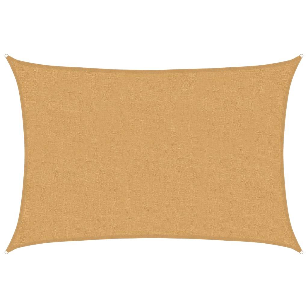 Voile d'ombrage - Voile solaire 160 g/m² rectangulaire sable 2x3 m PEHD - Image 1