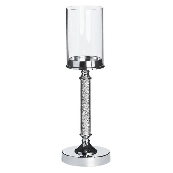 Beliani - Bougeoir Verre Argenté ABBEVILLE - 13x13x41- Beliani - Image 2