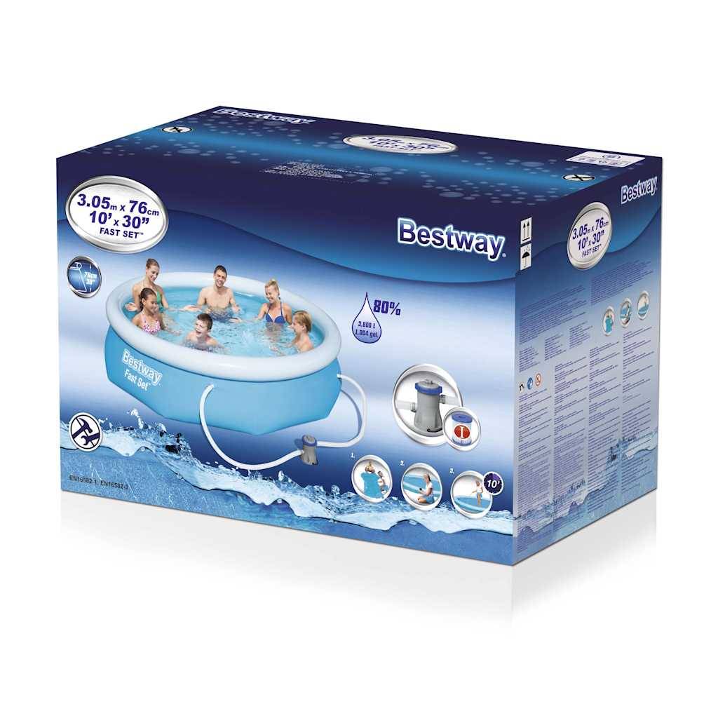 Maison Chic - Ensemble de piscine - piscine hors sol Fast Set 305 x 76 cm 57270 PC419 - Image 6