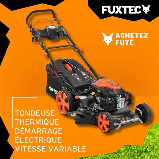 FUXTEC - Tondeuse thermique autotractée FUXTEC FX-RM5396ESPRO – 53 cm, 6 CV, 196 cm³, bac 70 L, démarrage électrique, vitesse réglable - FUXTEC - Image 2
