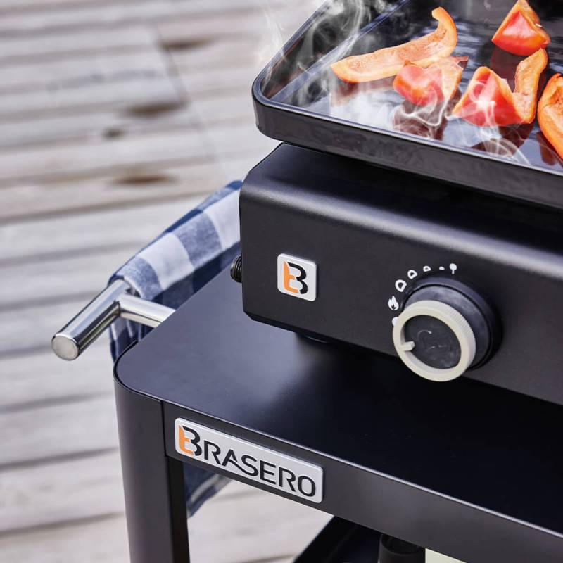 Brasero - Plancha gaz Silvia IIG 3 feux – BRASERO BY FAVEX – Plaque acier céramique 67 x 34 cm, 7,95 kW, jusqu'à 10 personnes, capot inclus - Image 9
