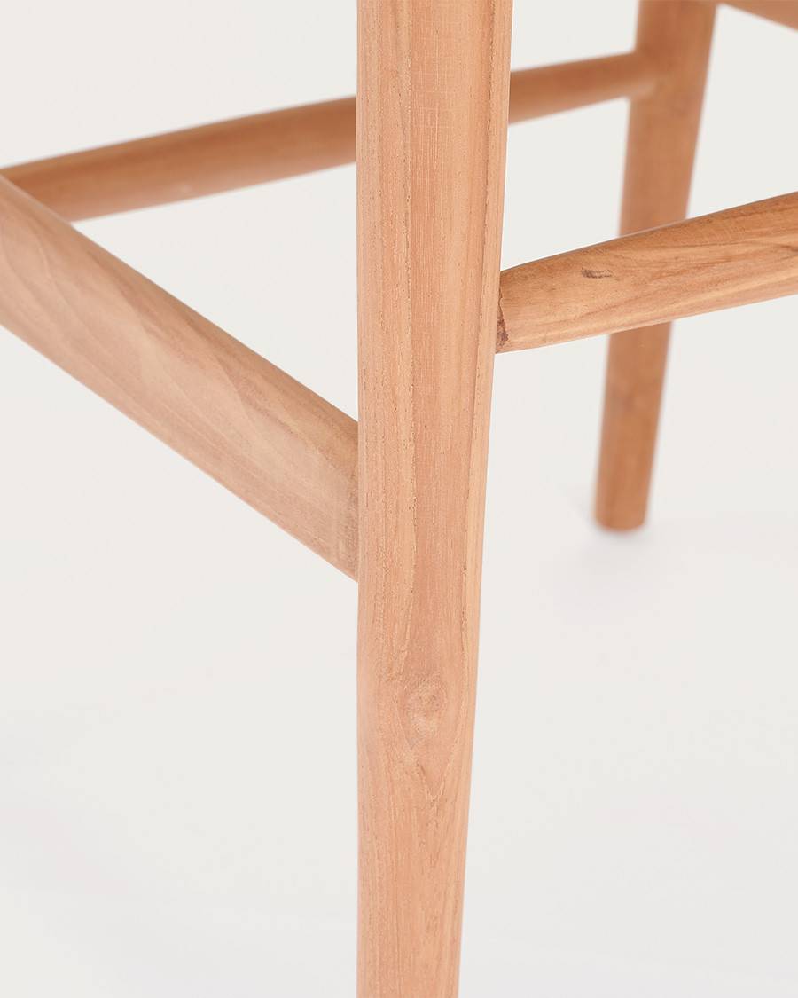 Lyia - Chaise en teck massif et rotin - UNIQKA - Image 9