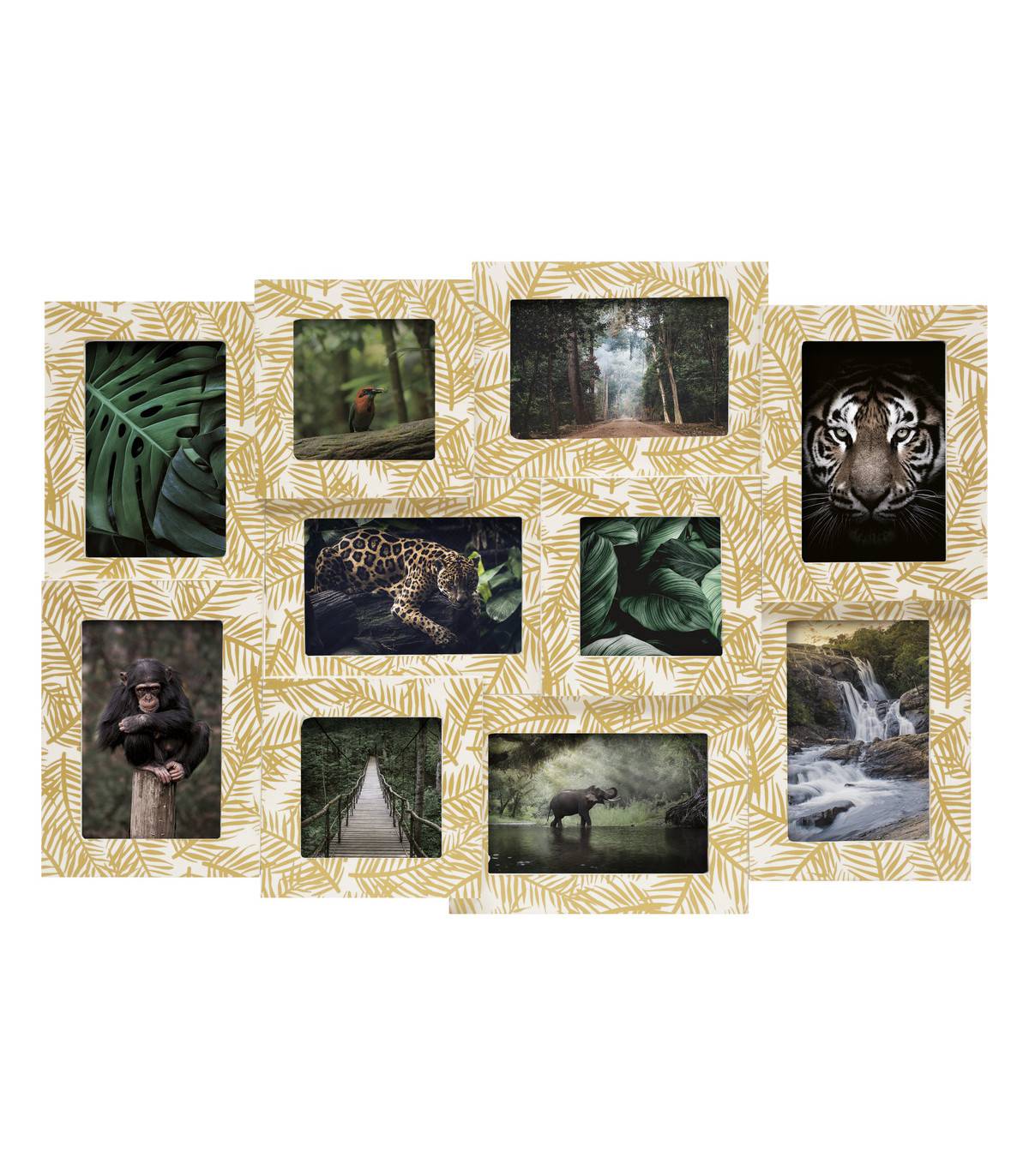 Pêle-mêle Multivues 10 photos en Bois et Verre 60 x 42 cm - Image 1