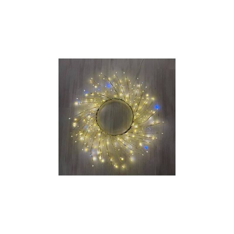 Lotti - Couronne lumineuse 260 micro led blanc chaud et froid scintillant Tiglio ø60cm - Image 4